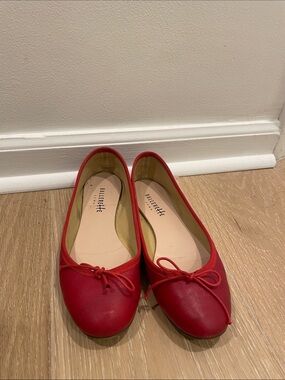 Ballerette Red Leather Ballet Flats